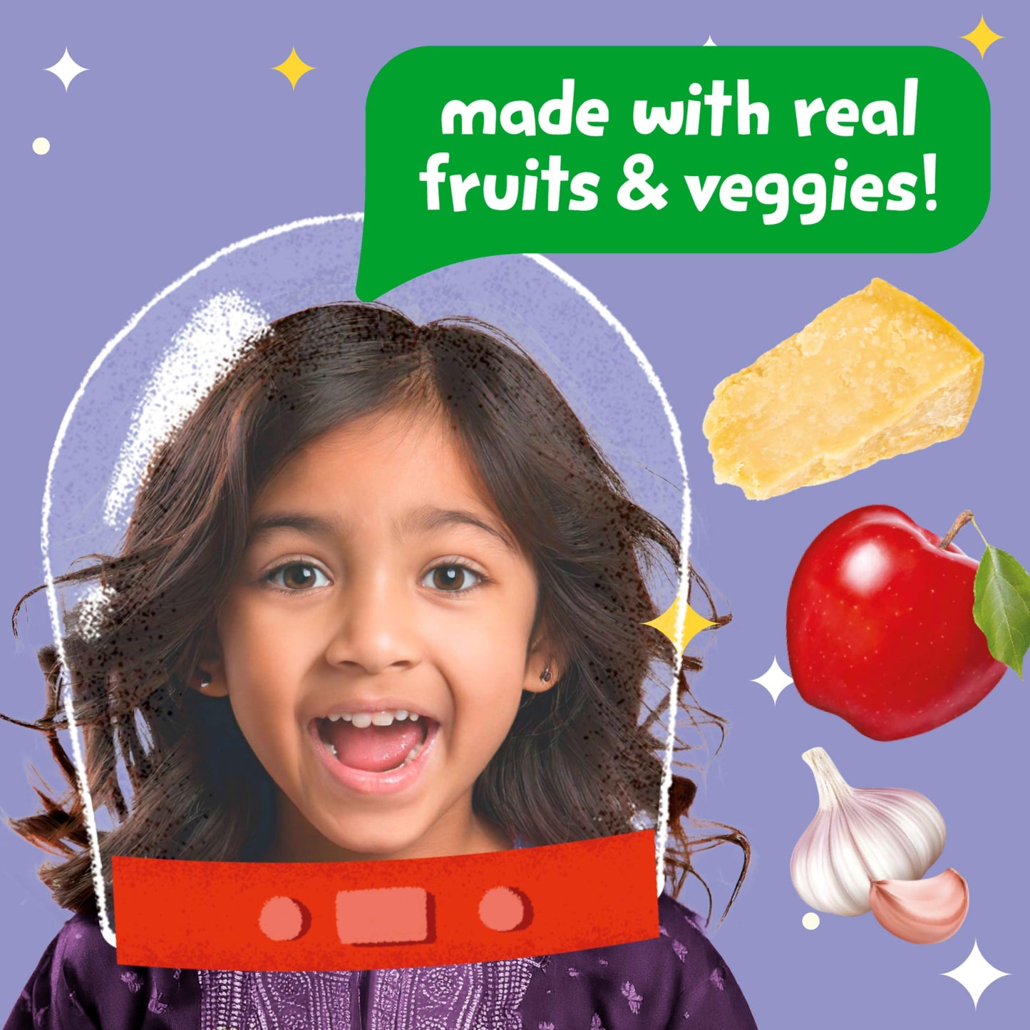 Get'Ems! From Gerber Parmesan Space Crackers, Kids Snack Made With Real Veggies & Fruits, Iron & Vitamin E, No Artificial Flavor
