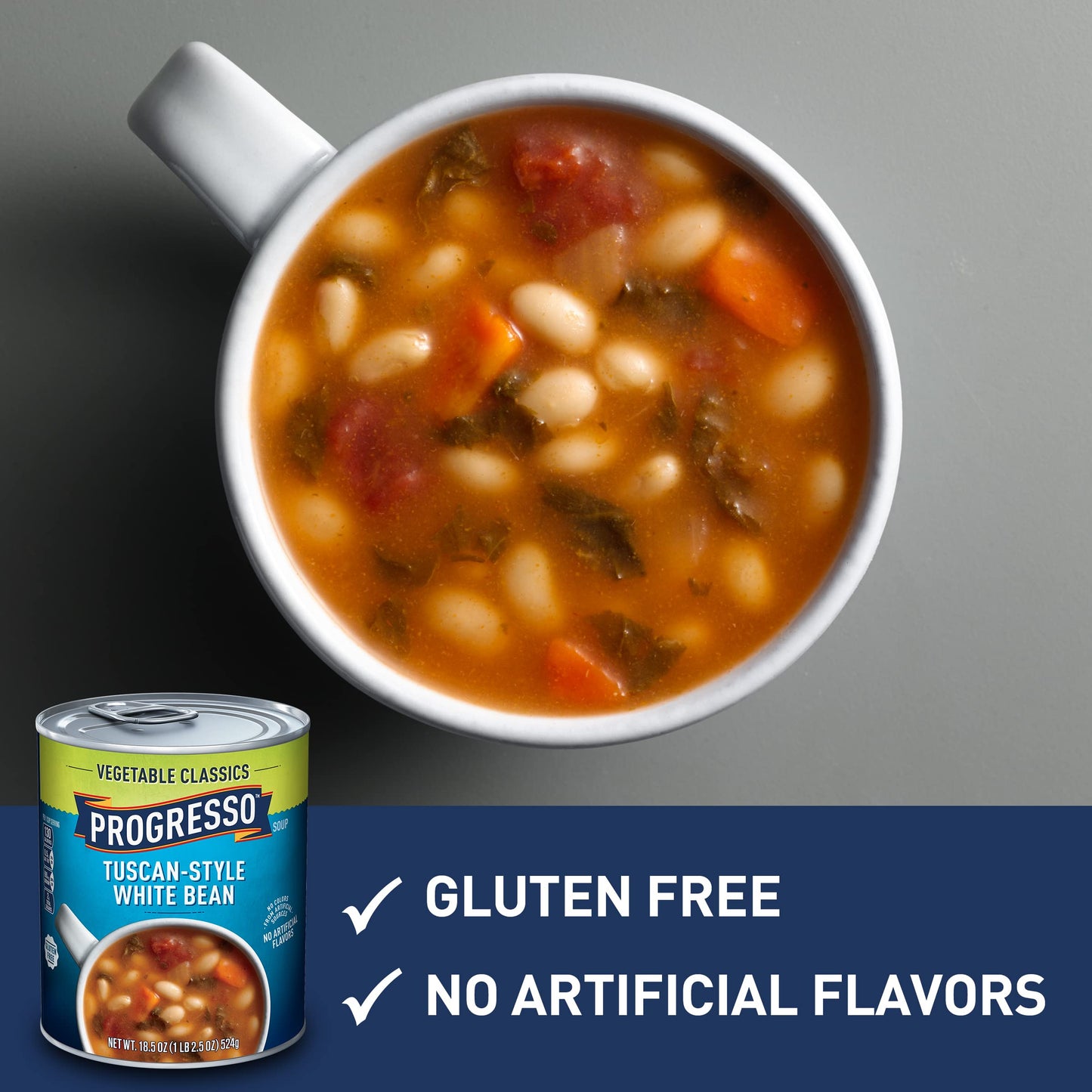Progresso Vegetable Classics Soup, Tuscan-Style White Bean, 18.5 Oz (Pack Of 12)
