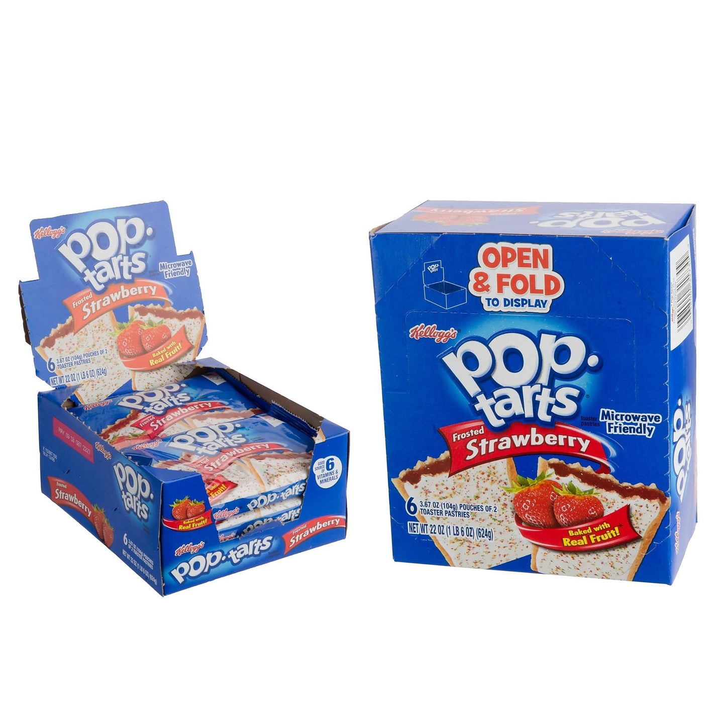 Kellogg's 31732 Pop Tarts, Frosted Strawberry, 3.67 oz, 2/Pack, 6 Packs/Box