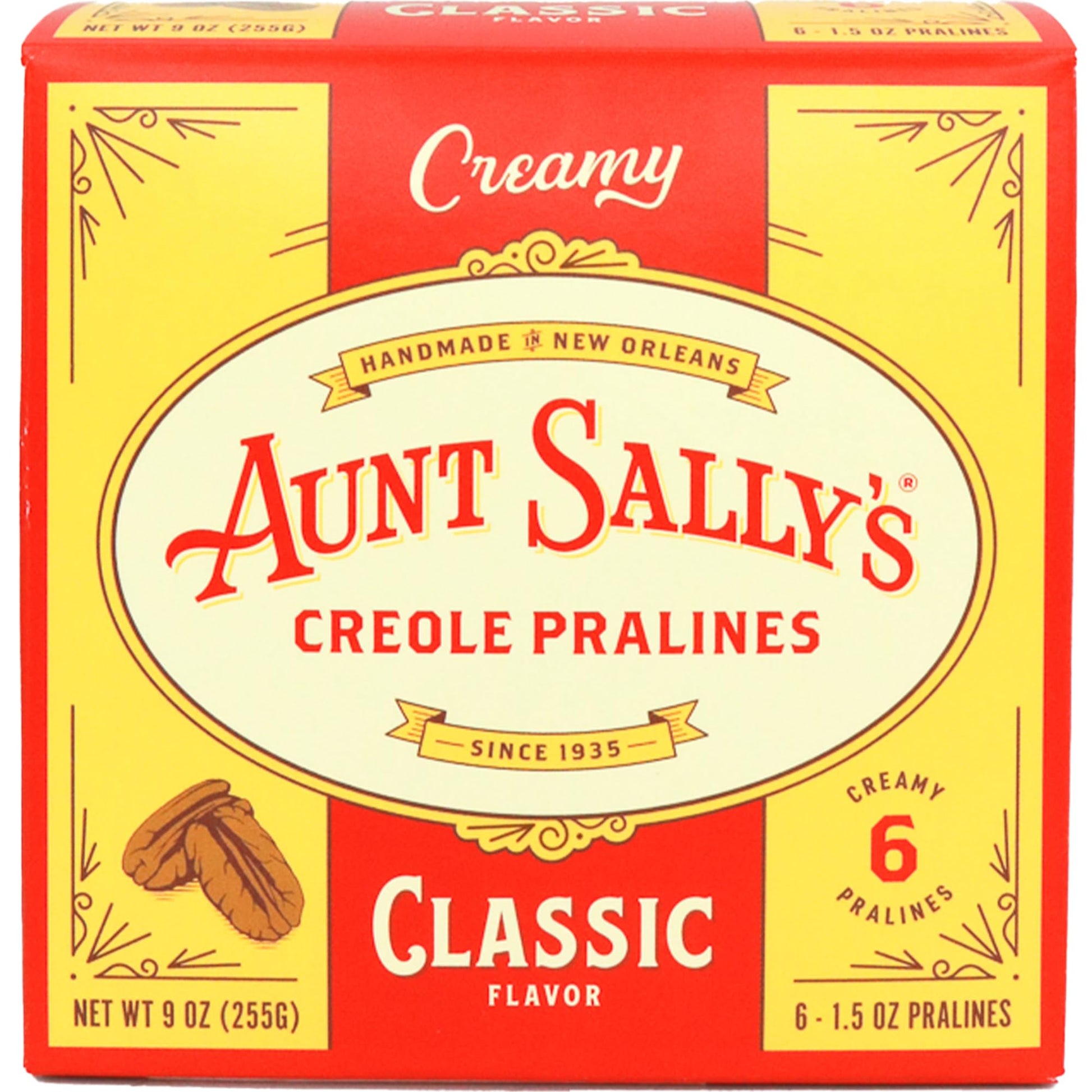 Creamy Classic Pralines - Aunt Sally'S Pralines - 6 Count Box