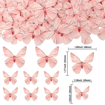 Gyufise 72Pcs Edible Butterfly Cupcake Toppers & Decorations For Butterfly Theme Baby Shower & Kids Birthday Party Cake Supplies