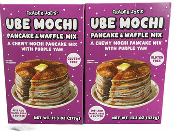 Trader Joes Ube Mochi Pancake & Waffle Mix, 13.3 oz (Pack of 2)