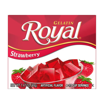 Royal Gelatin Variety Pack Of 12 | 3 Box Each - Strawberry, Orange, Lime, And Cherry - Keto Snacks