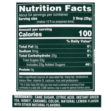 4C Powdered Drink Mix Cannisters, Green Tea, 20 Quarts, Family Sized Cannister, Thirst Quenching & Refreshing Flavors (Green Tea, 47.2 Ounce (Pack Of 5))
