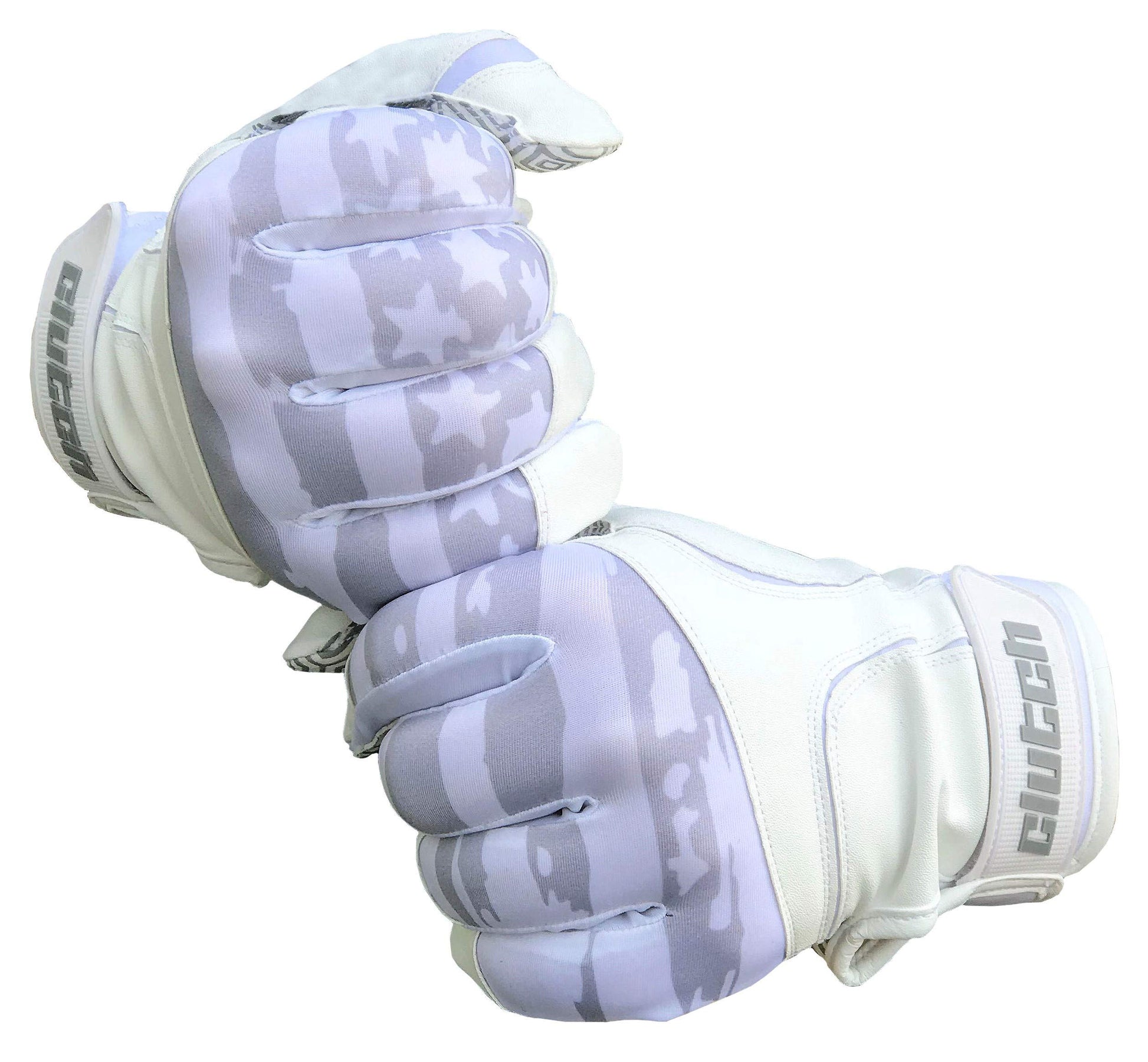 Clutch Sports Apparel Whiteout American Flag Baseball And Softball Batting Gloves - Super Grip Finger Fit For Adult And Youth -
