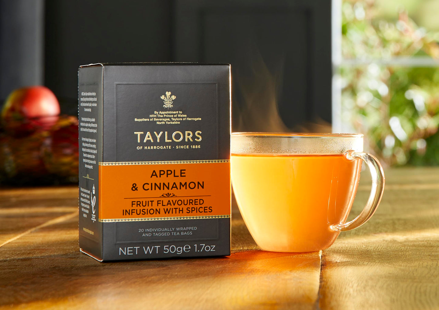 Taylors of Harrogate Herbal Tea, Apple & Cinnamon, 20 Count, Orange, Model 5005GL