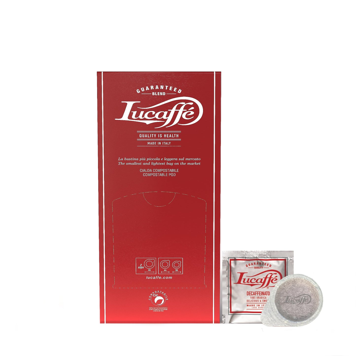 Lucaffe Decaf 100% Arabica ESE 150 Espresso Pods