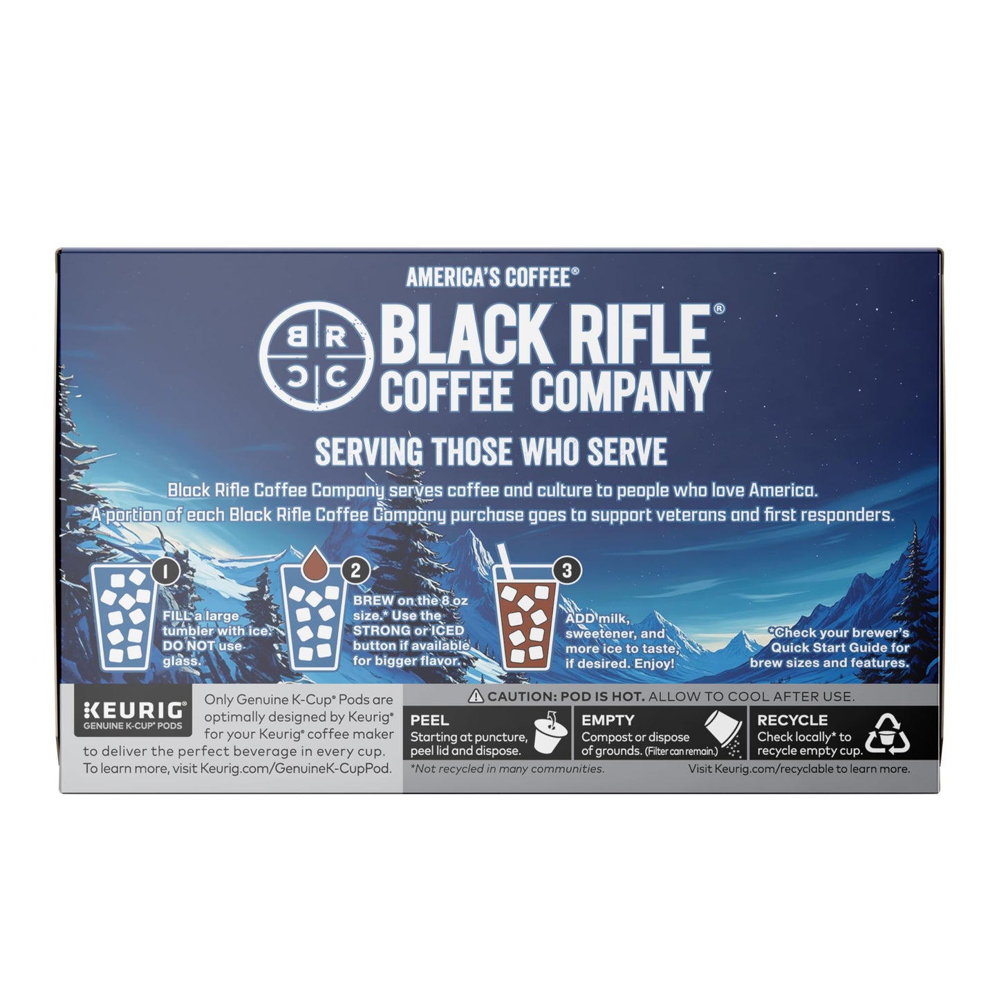 Black  Coffee Company Iced Caramel Coffee K-Cup - Limited Edition  Smooth Caramel Flavor with Buttery Finish  Hot Brew for Iced Coffee  Rounds 12-count