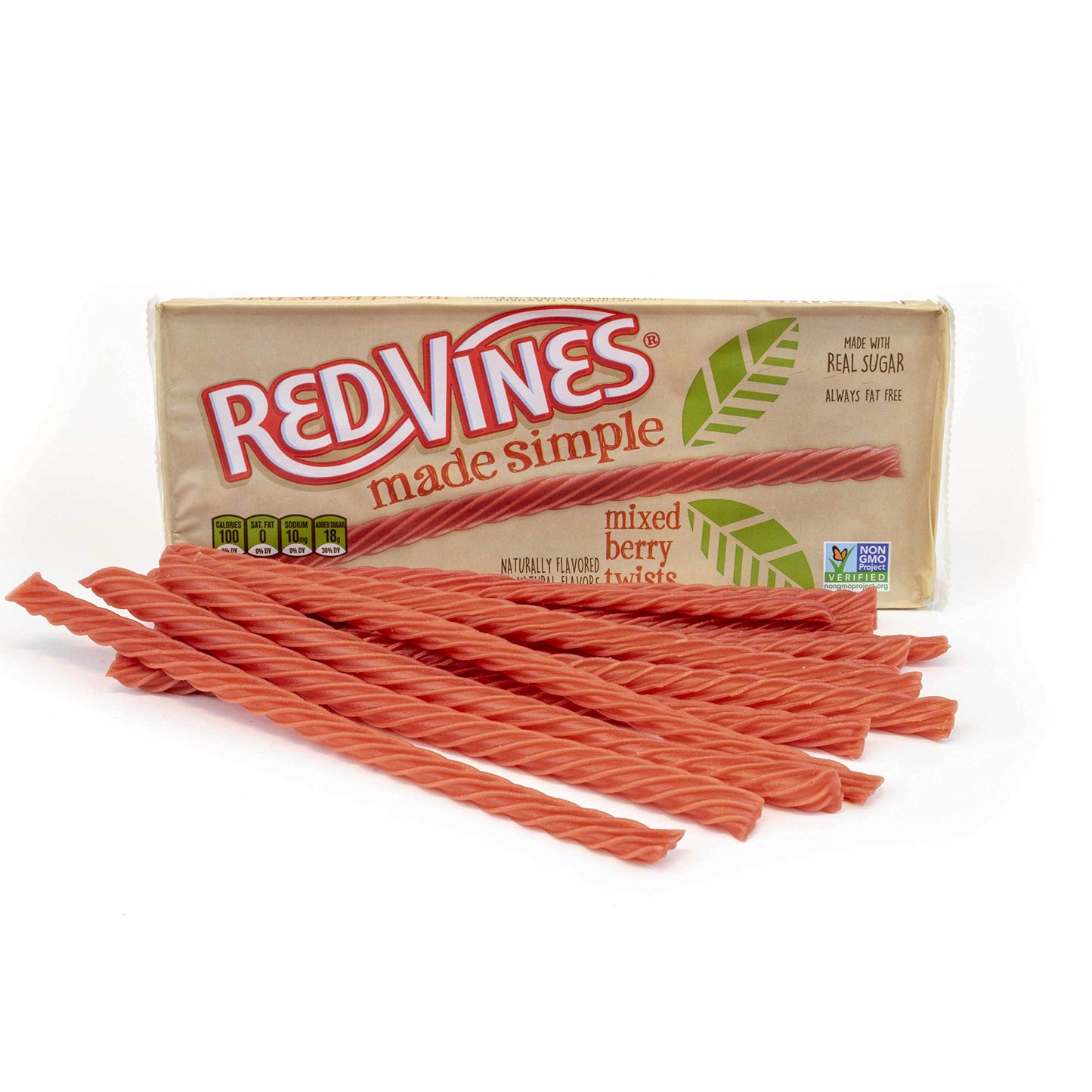 Red Vines Made Simple Licorice Twists, Mixed Berry Flavor, Soft & Chewy Candy, 4Oz Tray (9 Pack)
