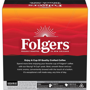 Folgers Black Silk Dark Roast Coffee, 128 Keurig K-Cup Pods, 32 Count (Pack of 4) - Rich Flavor for Coffee Lovers