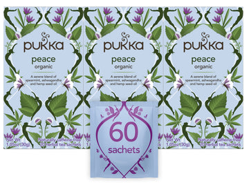 Pukka Organic Herbal Tea Bags, Spearmint & Ashwagandha, 20 Count (Pack of 3)