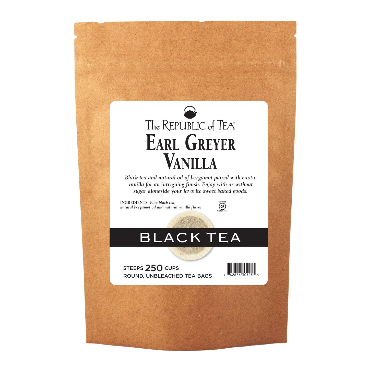 The Republic of Tea Earl Greyer Vanilla Black Tea - 250 Count Refill Pack