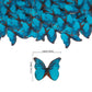 Gyufise 48Pcs Edible Butterfly Cake Decorations - Wafer Paper Butterflies & Cupcake Toppers - Blue