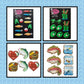 Mini Minnow Fishing Accessory Pack- 12 pcs Edible Icing Cake Decoration Topper by BakersDozenToGo (Choose Style Below)