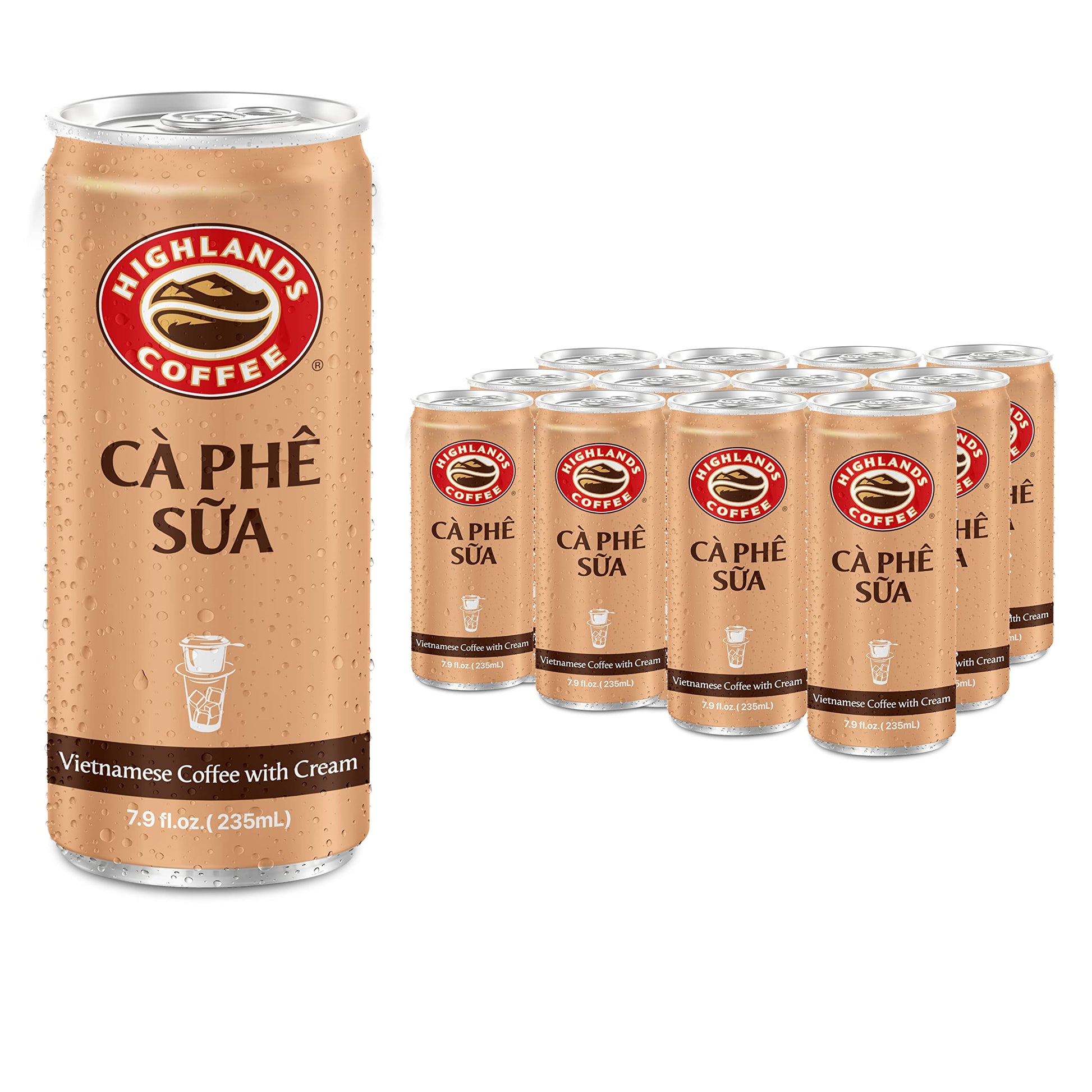Highlands Coffee C Ph S?A Vietnamese Coffee With Condensed Milk7.9 Oz Can (6/12/24 Count) Bundle Packno.1 Vietnamese Coffeesuper