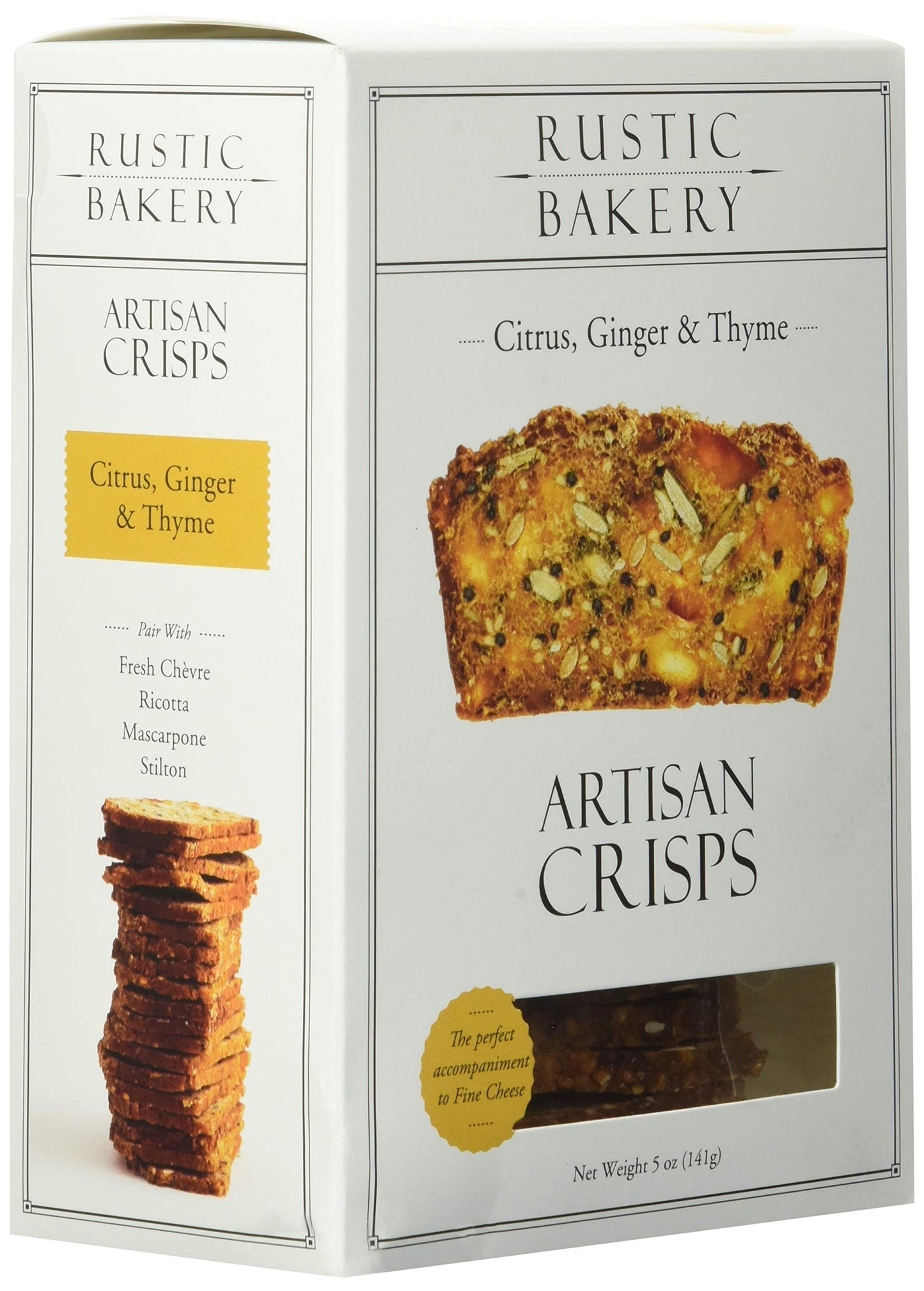 Rustic Bakery, Citrus, Ginger & Thyme Crisps, 5 Ounce