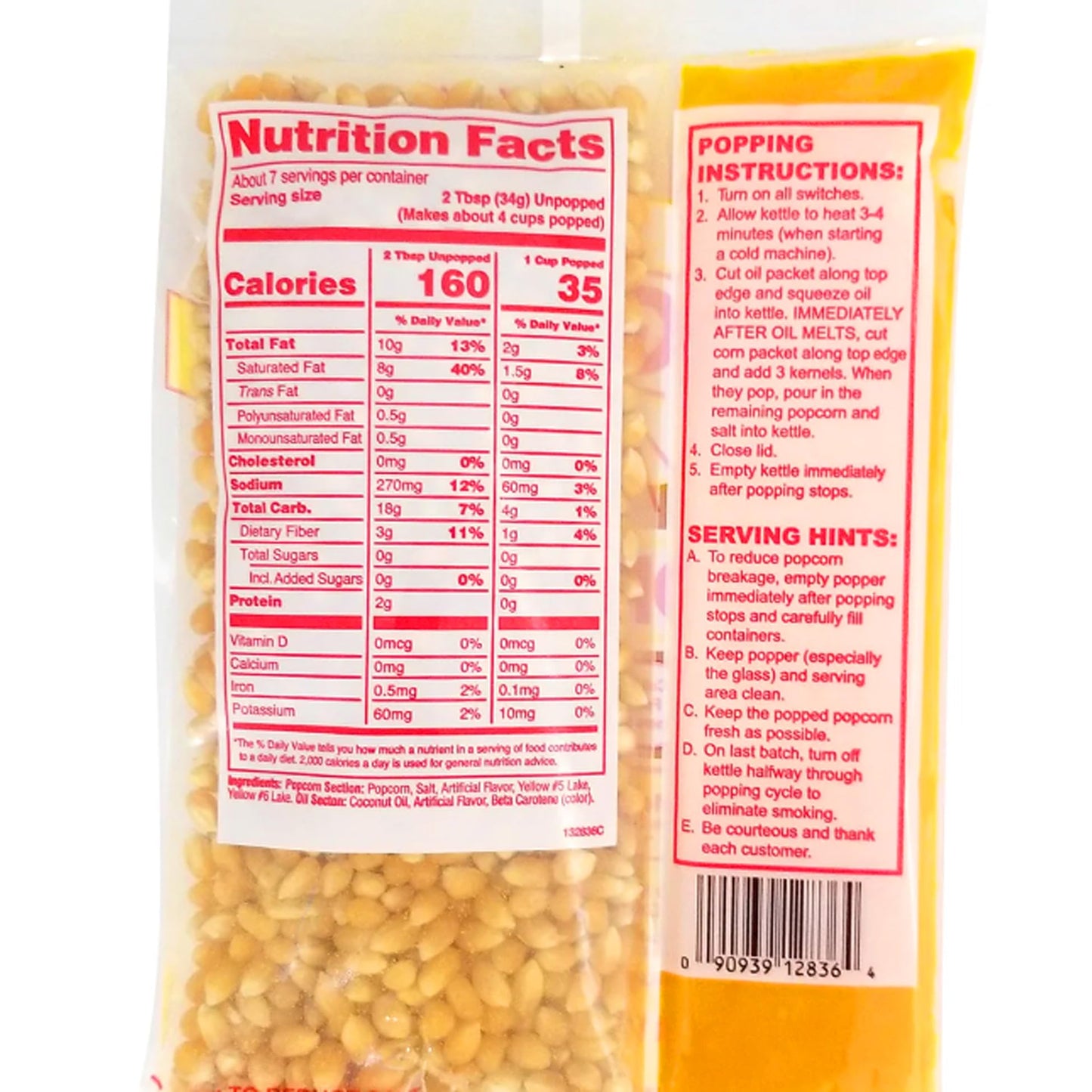 Generic Mega-pop Popcorn Kit - 8 Oz. - 10 Count - LI-VY9X-7AJC
