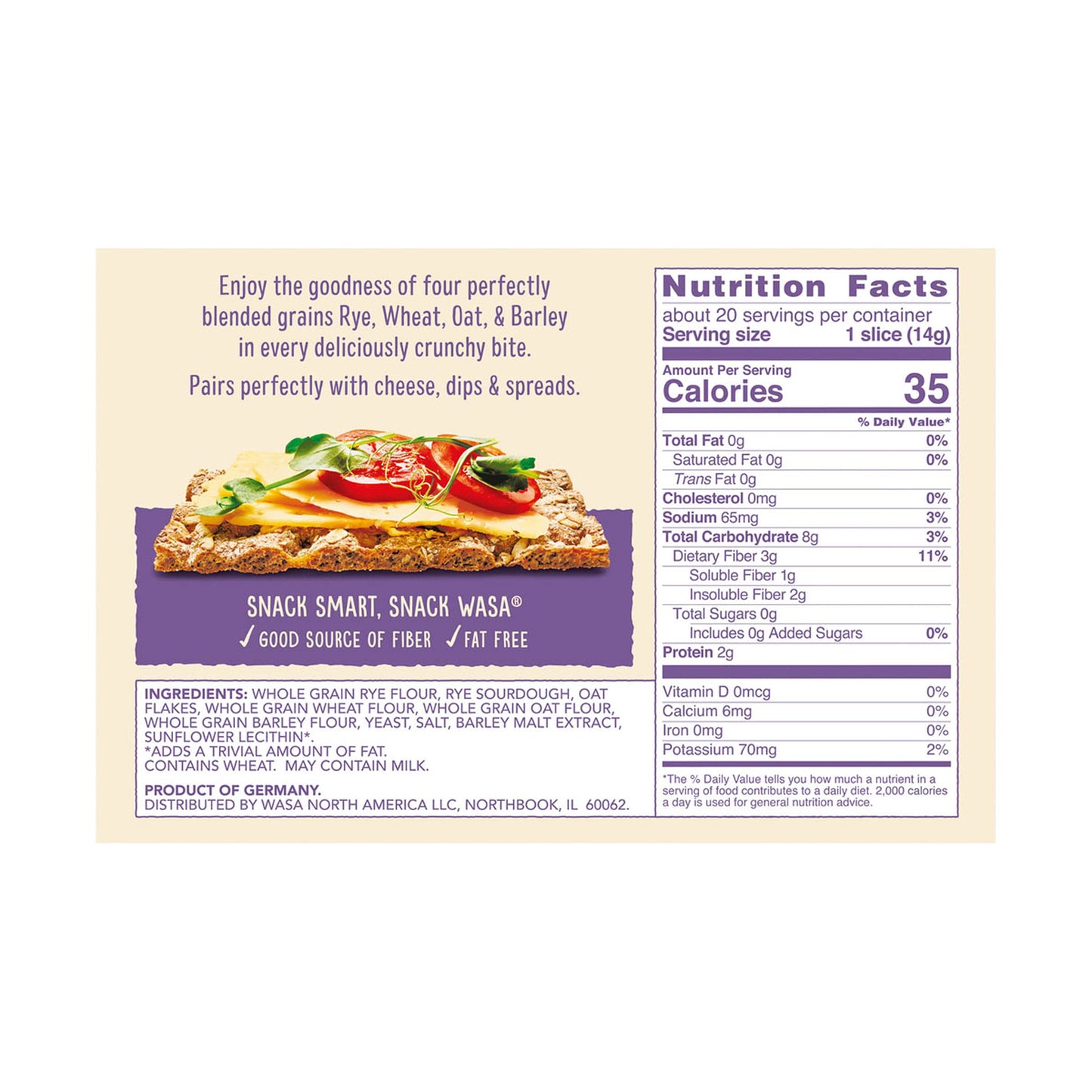 Wasa Multigrain Crispbread, 9.7 Oz