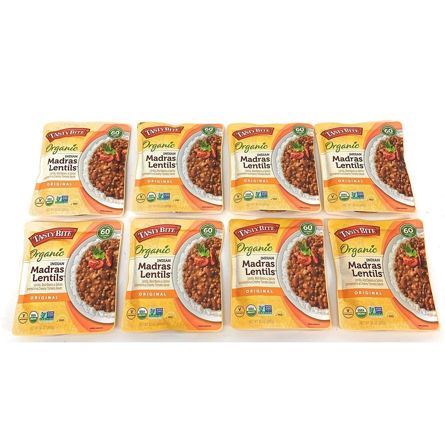 Madras Lentil Tasty Bite Organic Indian Madras Lentils10 Ounce (Pack Of 8)