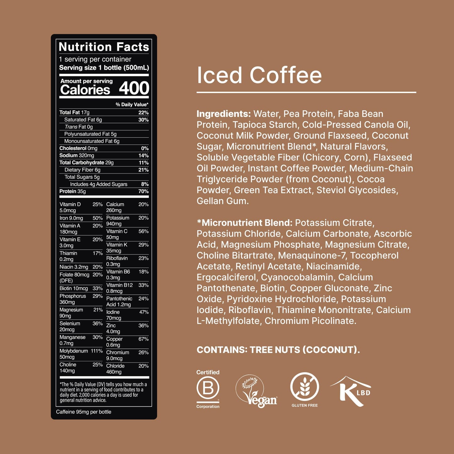 Huel Ready-to-Drink Iced Coffee Meal Replacement Shake, 35g Protein, Vegan, Gluten Free, 16.9 Fl Oz, 12 Pack