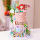 Mermaid Cake Toppers Under The Sea Mermaid Tail Cake Decorations Artificial Water Plants With Pearl Ball For Girl Kid Birthday P
