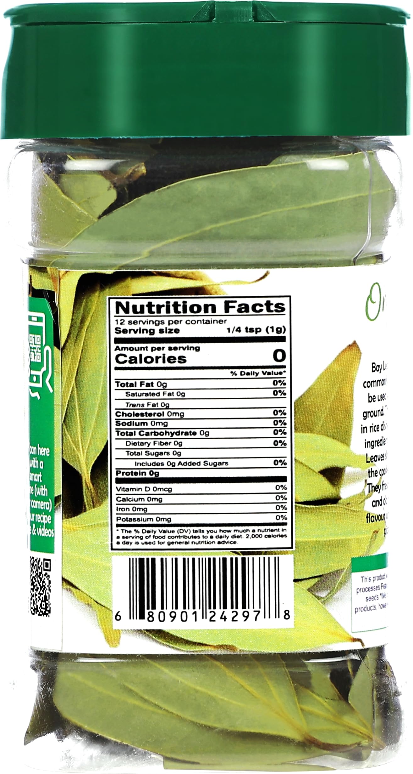 Rani Organic Bay Leaves Whole Spice, Extra Large 0.4oz Jar, Gluten Friendly, Non-GMO, Vegan, USDA Certified Organic