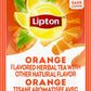 Lipton Caffeine Free Orange Herbal Tea, 28 Tea Bags, 2.1oz Box (Pack of 3)