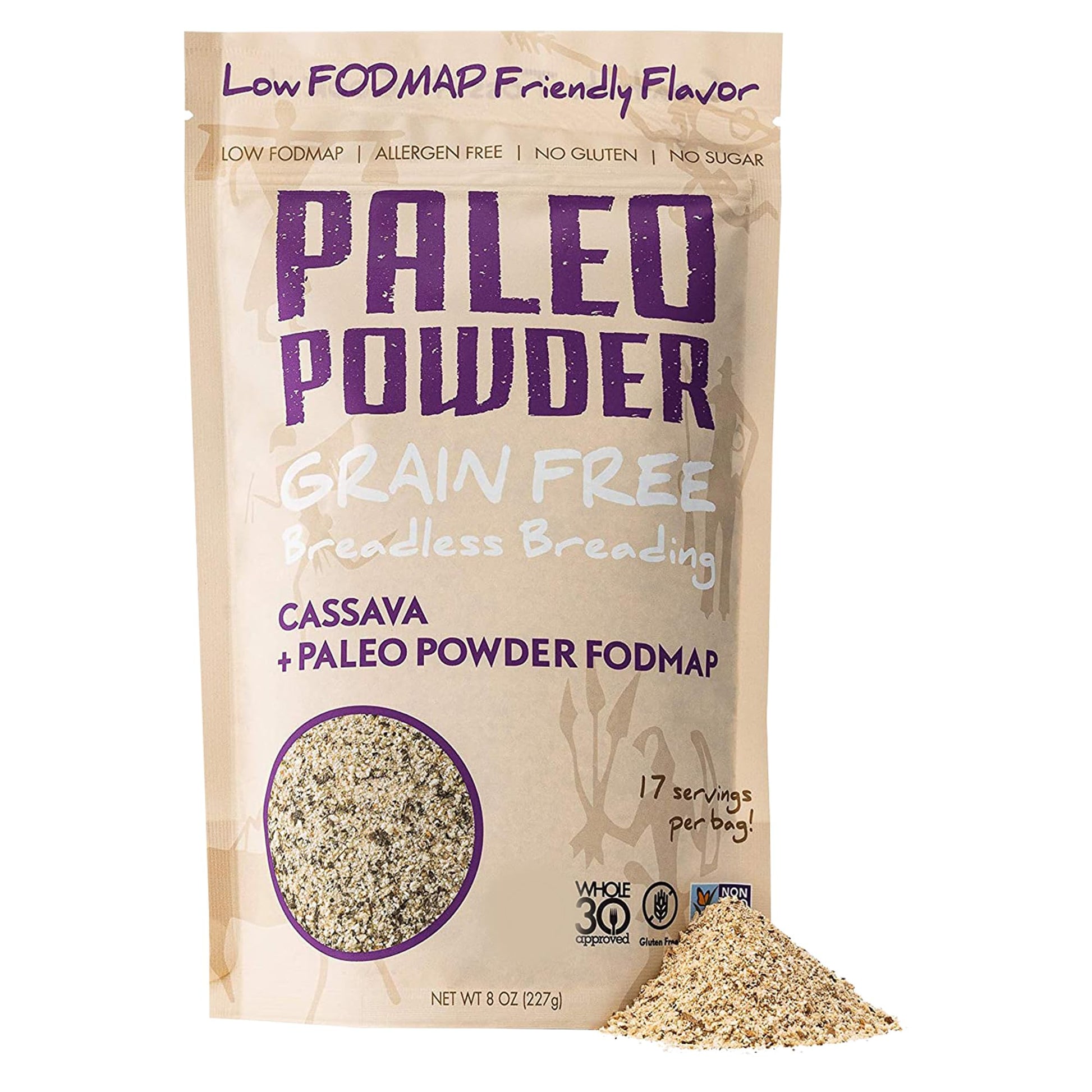 Paleo Powder Breadless Breading | Cassava Root + Paleo Powder FODMAP | Paleo and Keto Friendly, Whole30 Approved, Grain Free, No