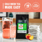 Tiesta Tea Peaches N Green Cold Brew Tea - Premium Loose Leaf - Medium Caffeinated - 2qt Pitcher Packs (Pack of 10)