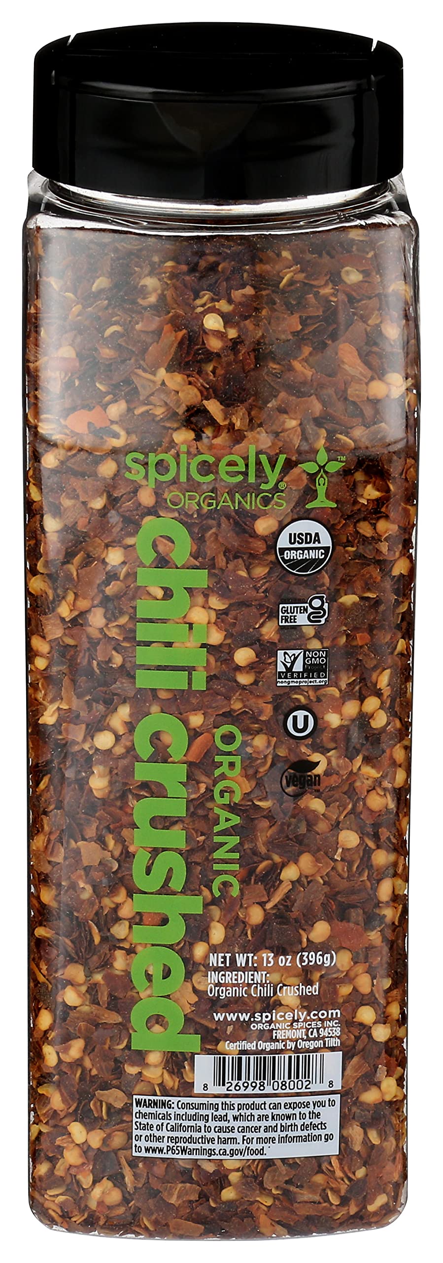 Spicely Organics - Chili Organic Crushed - Case Of 2-13 Ounces