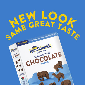 Kinnikinnick - KinniKritters Chocolate Animal Cookies - Gluten Free, Allergy Friendly Vegan Animal Crackers - 8 oz. Box - 6 pack