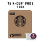 Starbucks K-Cup Coffee Pods, Dark Roast Espresso, 100% Arabica, 75 Pods