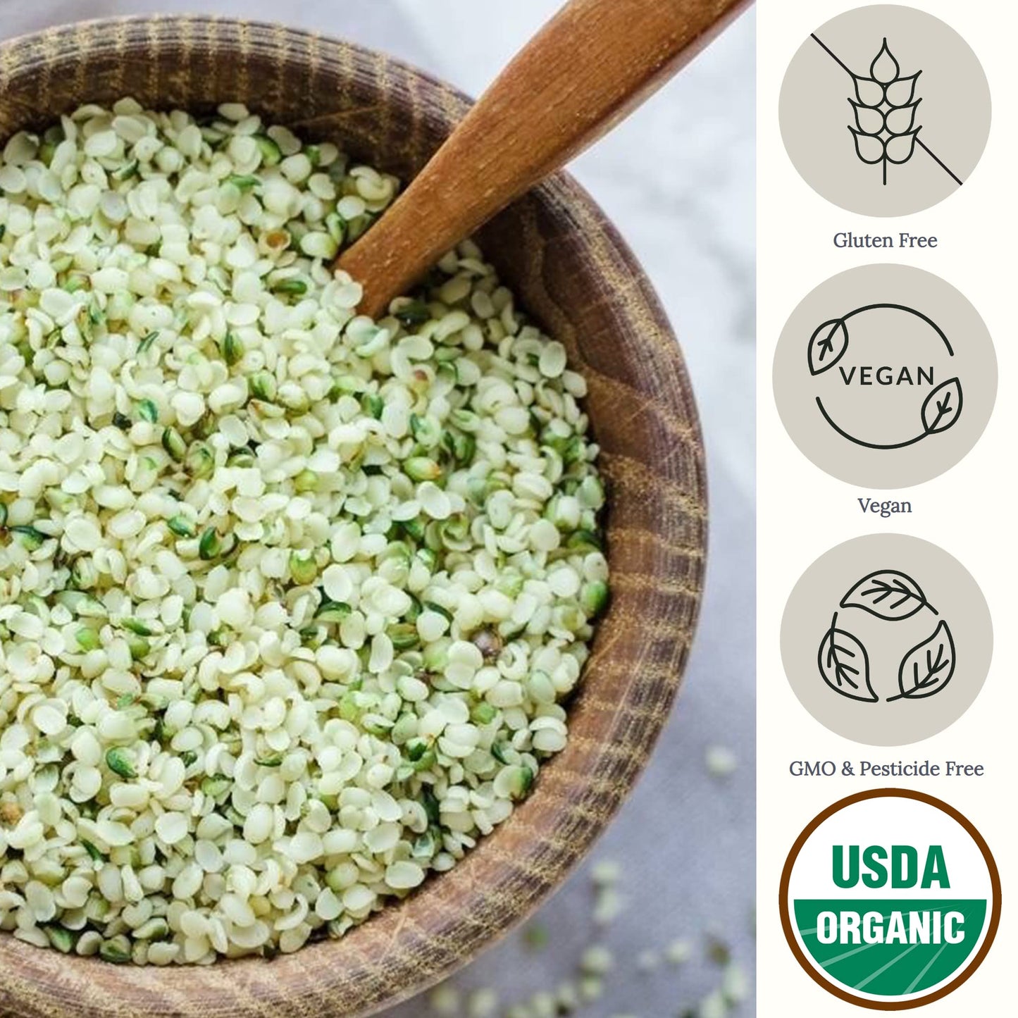 Hemp Seeds Organic Bulk 2.8Lb - Raw Shelled Hemp Seeds By Be Still Farms - Usda Organic | Usa Grown | Non-Gmo | Gluten Free | Vegan |Hulled Hempseeds