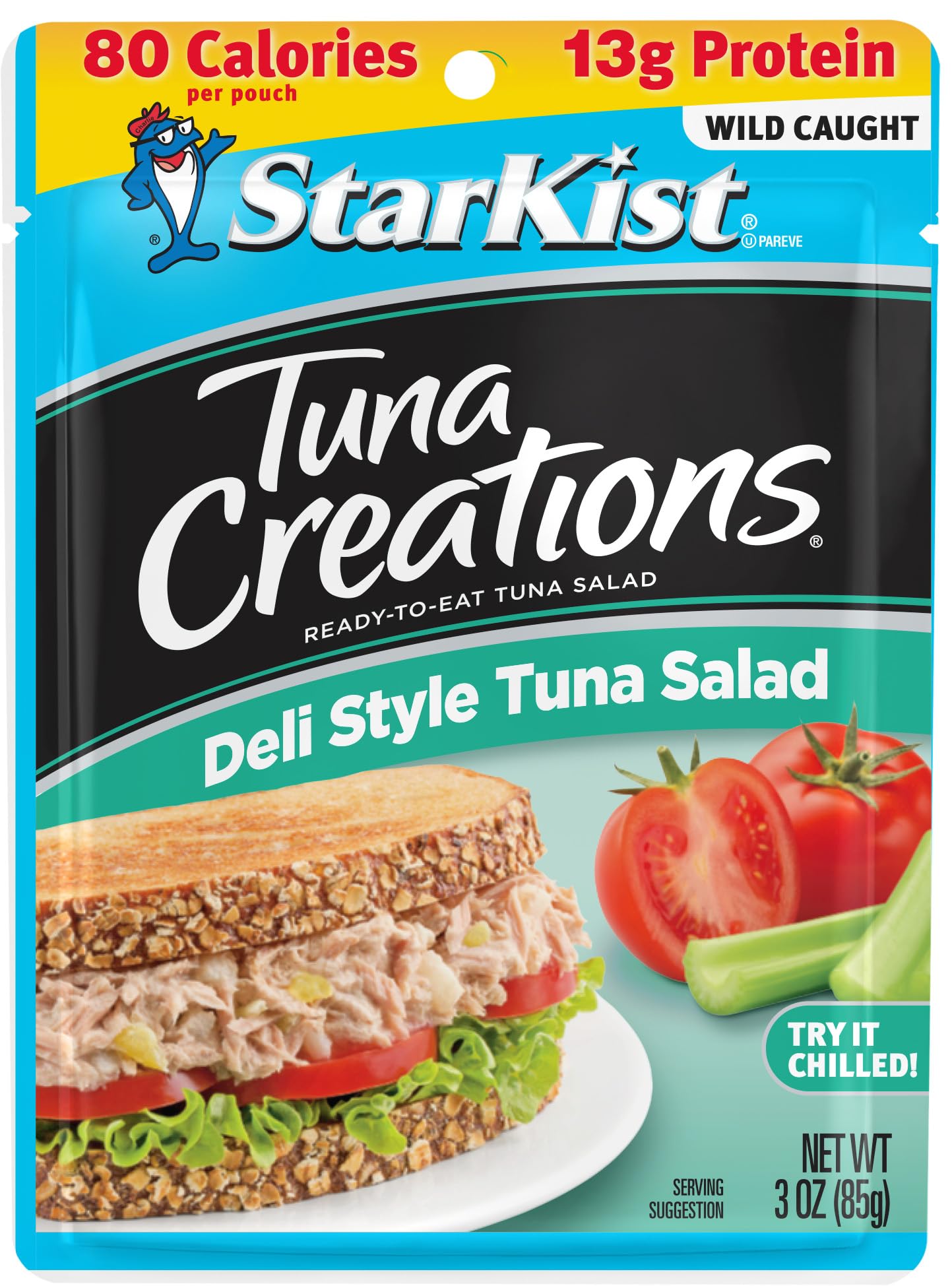 Starkist Tuna Creations, Deli Style Tuna Salad, Single Serve Pouch, 3 Oz