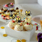 36 Pcs Bumble Bee Cupcake Toppers Glitter Heart Honeycomb Bee Cupcake Picks Baby Shower Cake Decorations For Bee Theme Baby Show