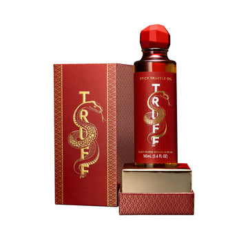 TRUFF Spicy Black Truffle Oil - Black Truffle Infused Olive Oil - Gourmet Dressing, Seasoning, Marinade, or Drizzle, Non-GMO, Gl
