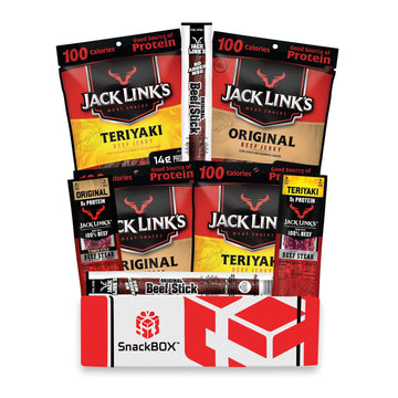 Jack Link's Beef Jerky Care Package Variety Pack | Gift Basket | Snack BOX (8 Items) Halloween, Final Exams, Graduation, Birthda