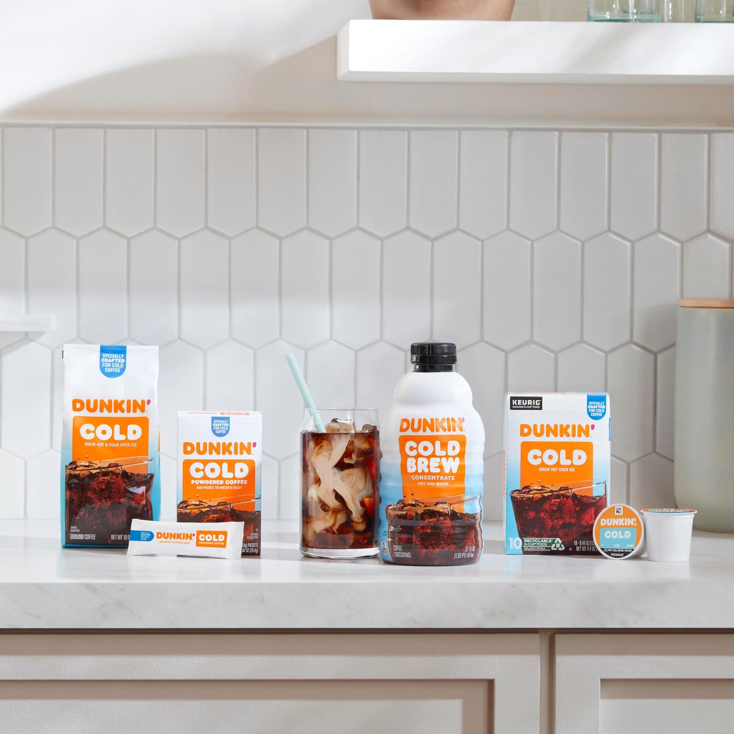 Dunkin Cold Iced Coffee, Powdered Instant Coffee Packs, 6 Count (Pack of 12)