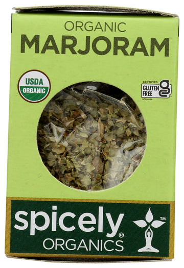 Spicely, Marjoram Whole Organic, 0.1 Ounce