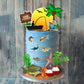DRWATE 17 PCS Gone Fishing Cake Topper Set, Fisherman Themed Birthday Decorations, Paper, Model GCMGG10007