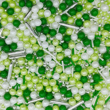 Green Series Sprinkles Candy Mix Size Edible Pearls Cake Decorations Cupcake Toppers Cookie Decorating Perfect For Wedding Party