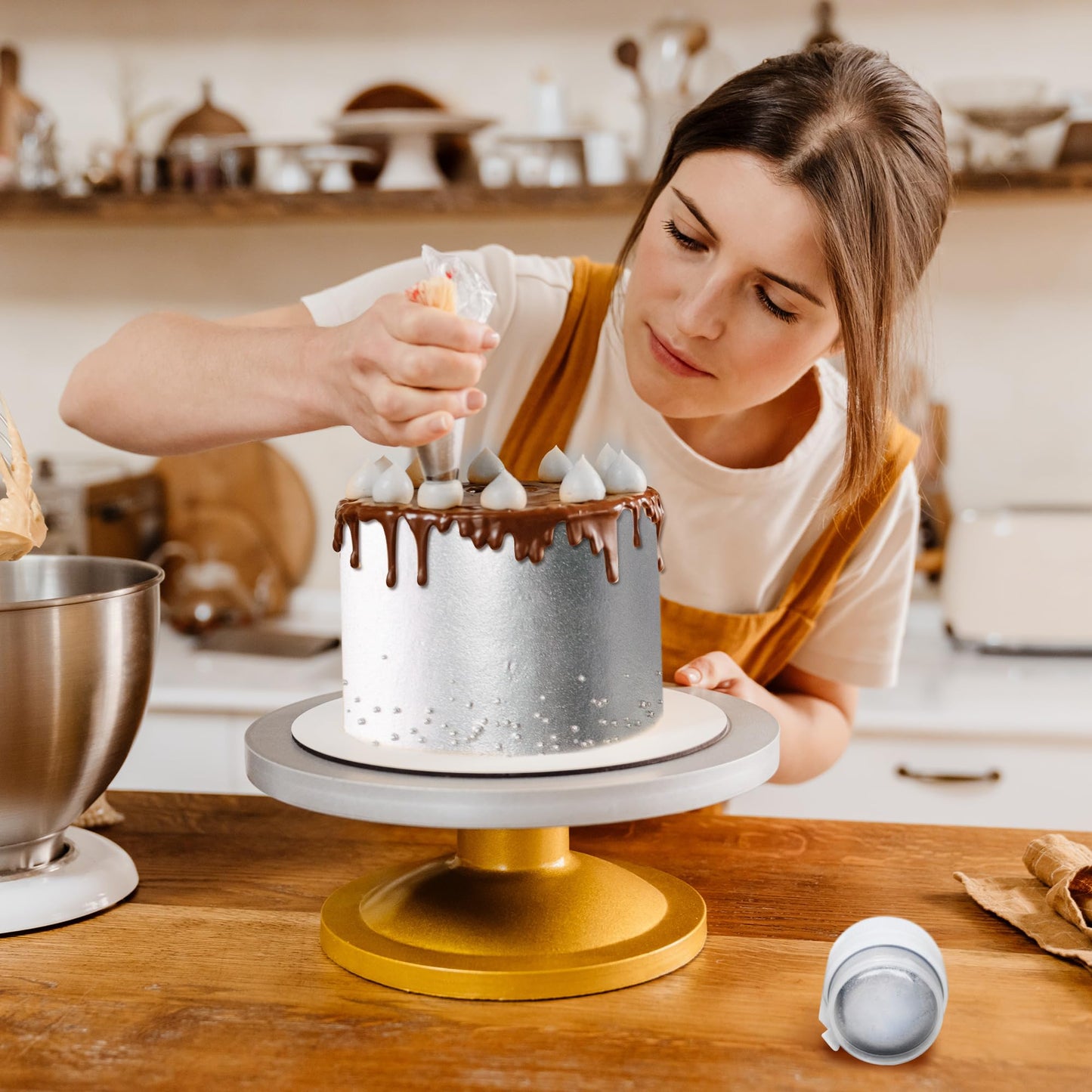 Cake S.O.S Nu Silver Edible Metallic Luster Dust - 2 grams, Perfect for Baking and Decorating