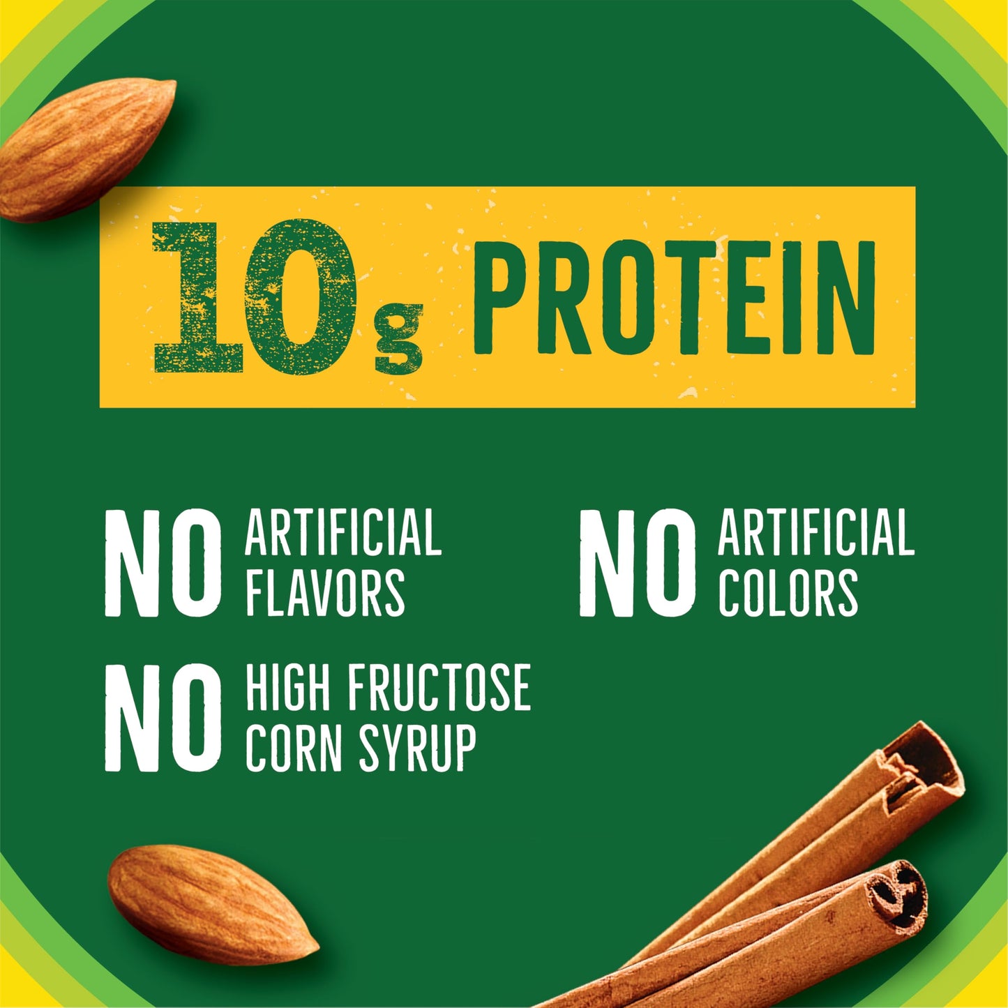 Nature Valley Creamy Protein Bars  Cinnamon Almond Butter  10g Protein Snacks  5 Bars  7.45 oz