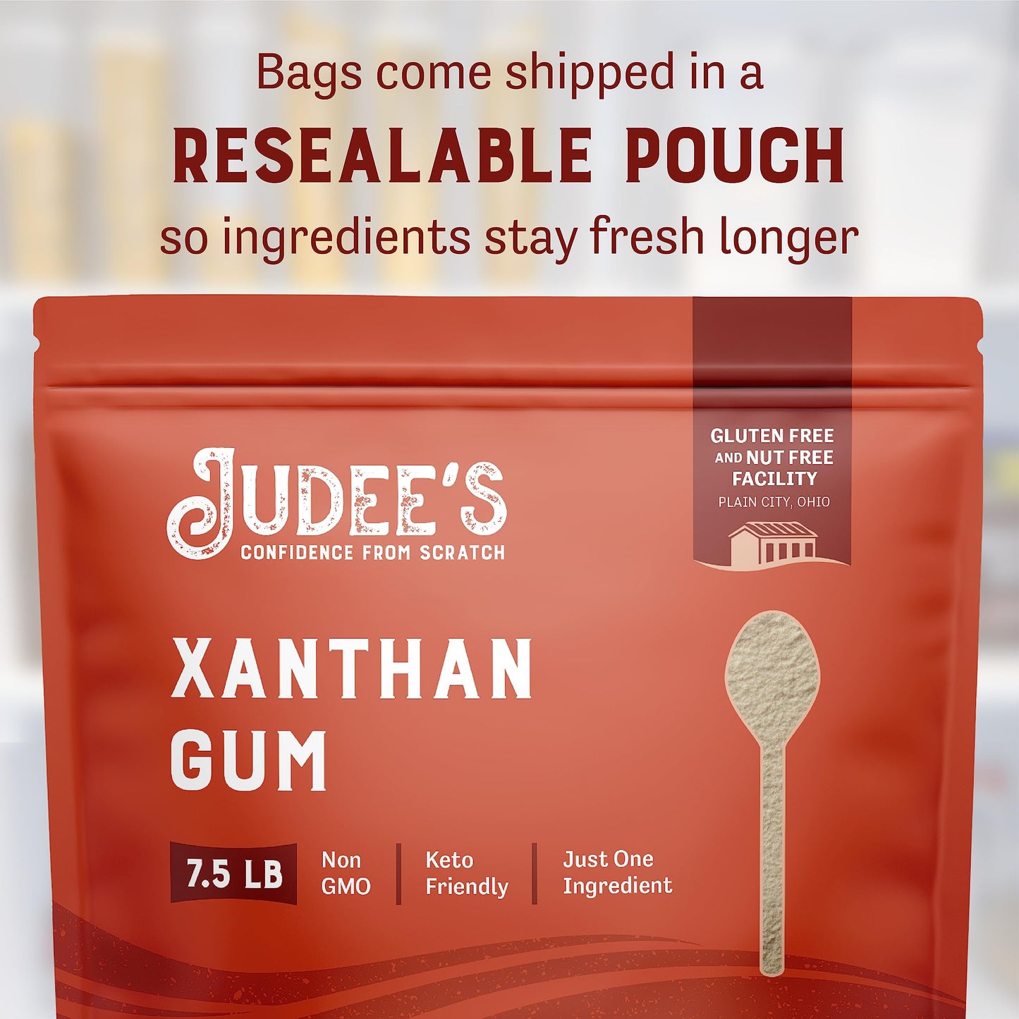 Judee'S Xanthan Gum - 7.5 Lb Bulk - Baking Supplies - Delicious And 100% Gluten-Free - Great For Keto Syrups, Soups, And Sauces