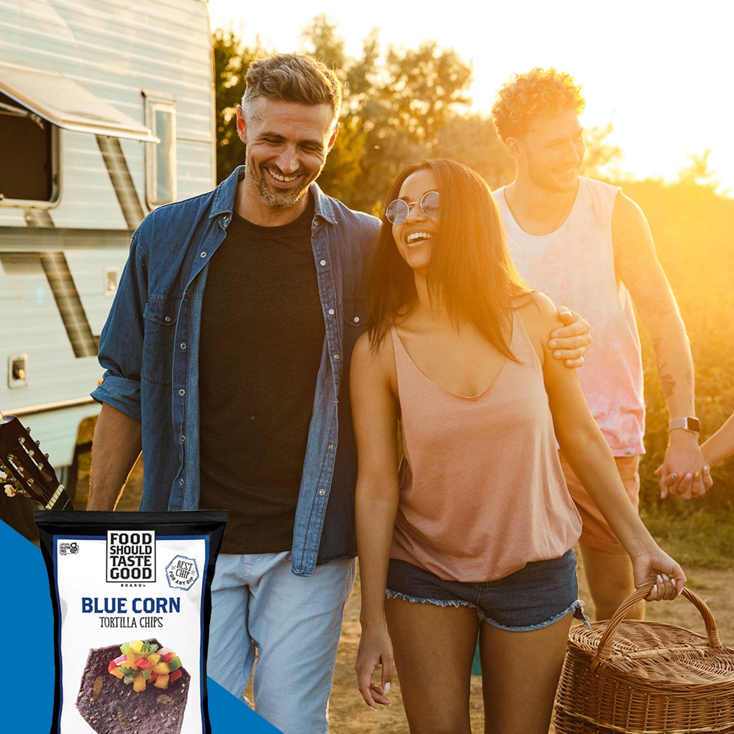 Food Should Taste Good, Gluten Free Blue Corn Tortilla Chips, 5.5 Oz