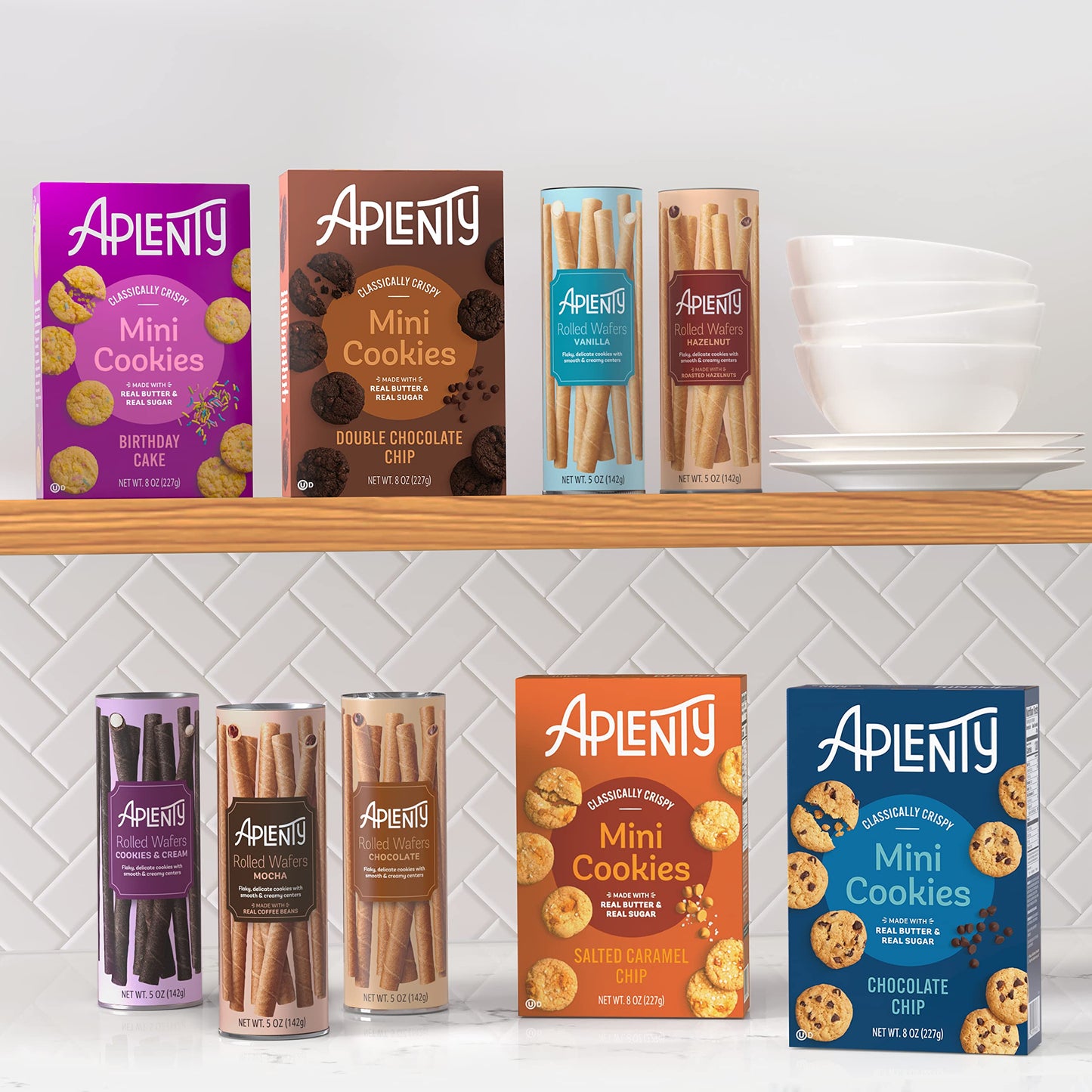 Aplenty, Salted Caramel Chip Mini Cookies, 8 Oz