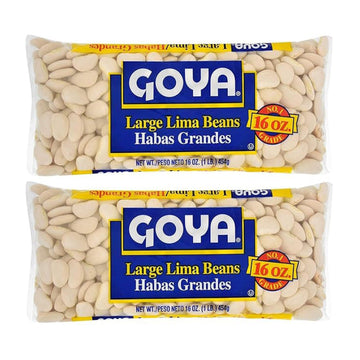 Large Lima Beans by Goya, Butter Beans, Whole Dried Beans, Gigante Beans, Rich in Fiber, Nutritious and Versatile, 16oz. Bag (Pa