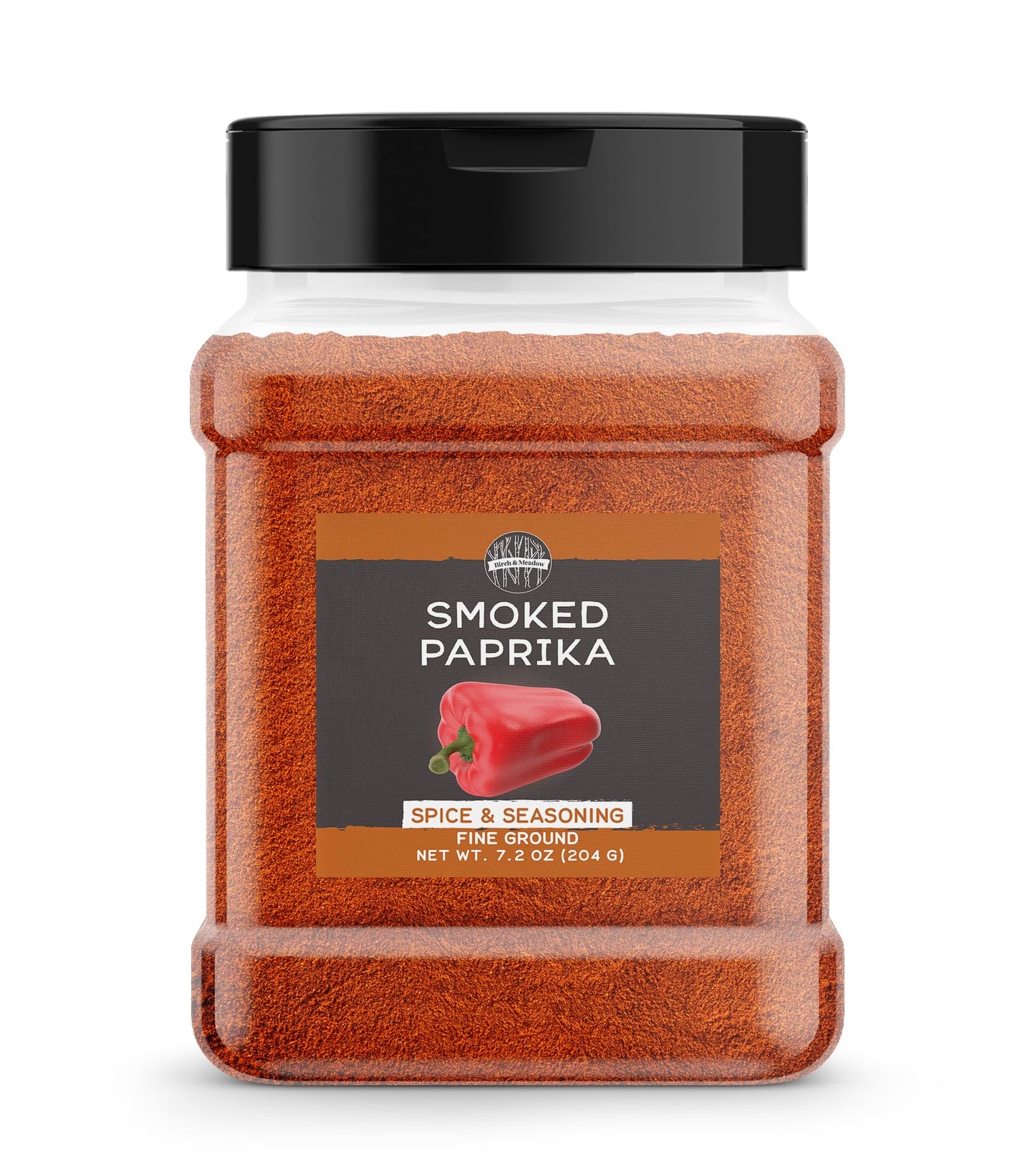 BIRCH & MEADOW Smoked Paprika Fine Ground Spice & Seasoning 7.2 Ounce