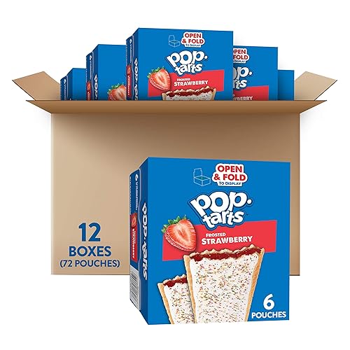 Pop-Tarts Toaster Pastries, Frosted Strawberry, 22Oz (72 Count)