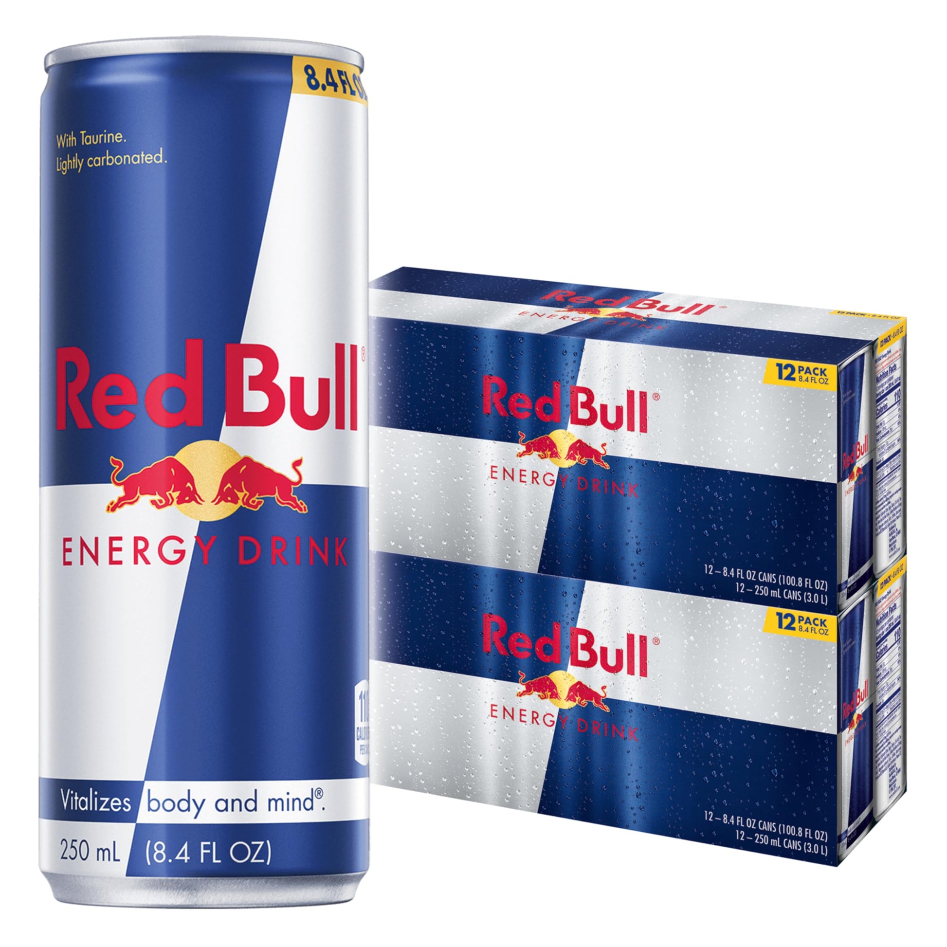 Red Bull Energy Drink, 80mg Caffeine, Taurine & B Vitamins, 8.4 Fl Oz, 24 Cans (2 Packs of 12)